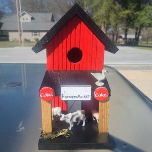 Farmers Market Custom Made New Bird House Amazing Detail & Color 11' by‎ 11'